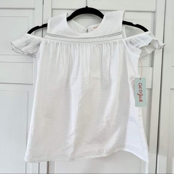Nwt Cat & Jack White Summer Top - Picture 1 of 6